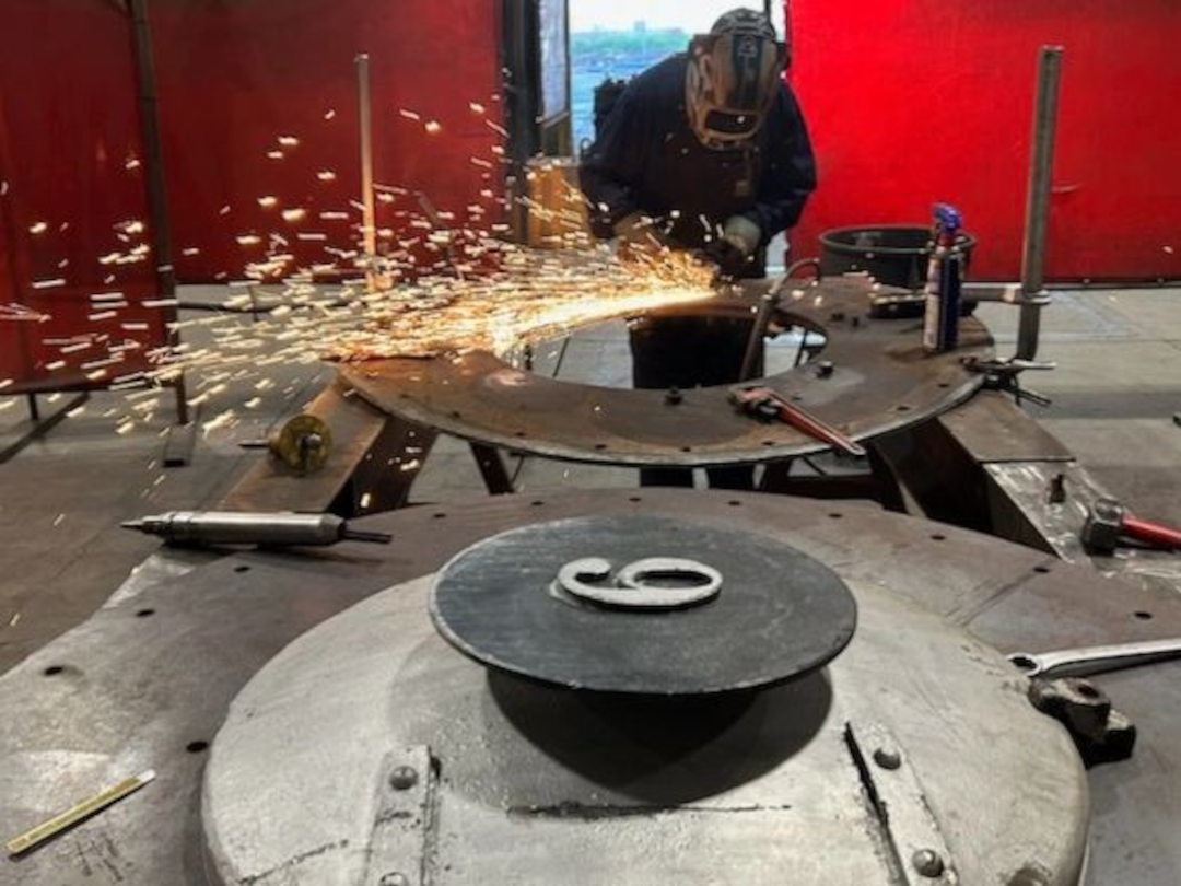 New cover with the old door at Fabco Fabrication Inc.