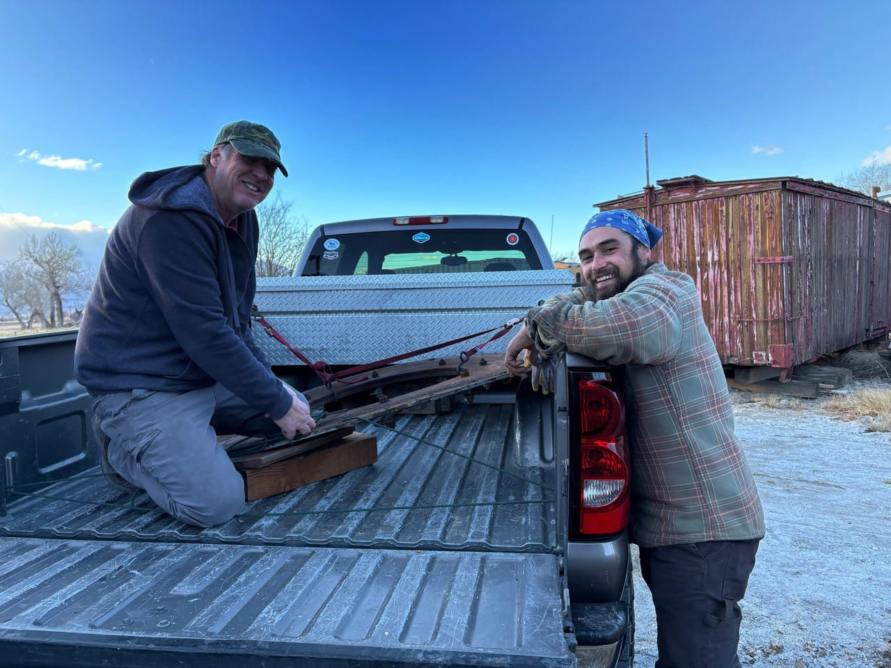 Jim and Mac with cover